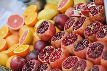 Image showing Colorful display of fruits