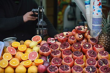 Image showing Colorful display of fruits