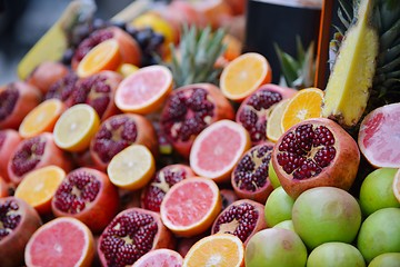 Image showing Colorful display of fruits