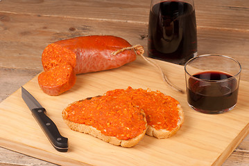 Image showing Sobrasada spread