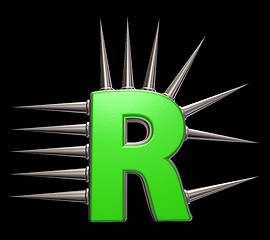 Image showing prickles letter r