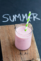 Image showing Strawberry smoothie