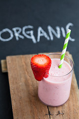 Image showing Strawberry smoothie