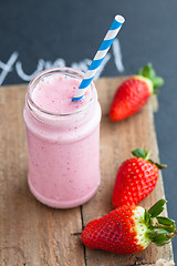 Image showing Strawberry smoothie