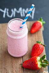 Image showing Strawberry smoothie