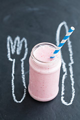 Image showing Strawberry smoothie