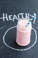 Image showing Strawberry smoothie