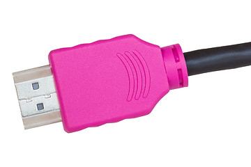 Image showing Pink HDMI cable