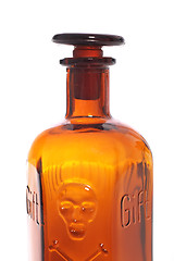 Image showing Brown poison bottle