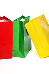 Image showing Bright colourful shopping bags