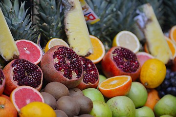 Image showing Colorful display of fruits