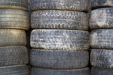 Image showing bunch of used tires