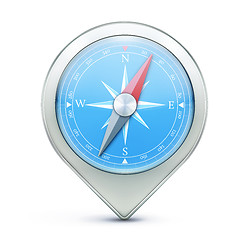 Image showing Blue compass 