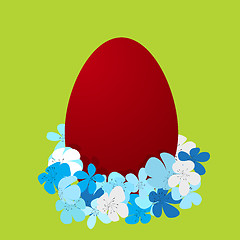 Image showing Easter red egg