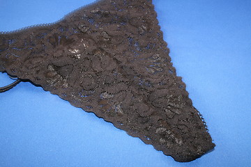 Image showing Black Thong Detail