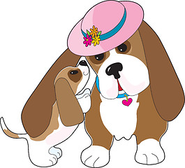 Image showing Basset Talk Mom