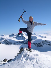 Image showing Girl in mountain