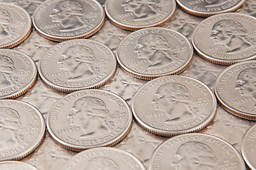 Image showing US quarters