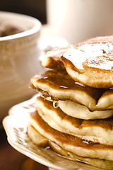 Image showing Pancakes with syrup