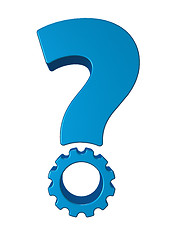 Image showing gear wheel question mark