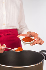 Image showing A spoonful of paprika