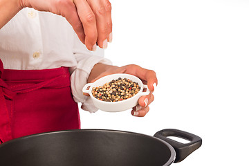 Image showing Seasoning with pepper grains