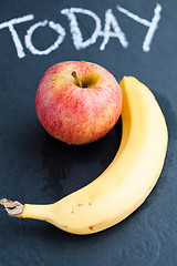 Image showing Apple and banana