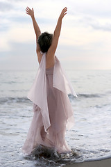 Image showing Woman on the beach