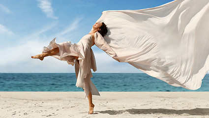 Image showing Woman on the beach