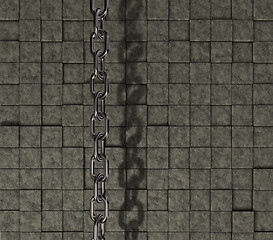 Image showing chain on stone background