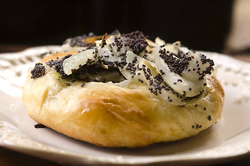 Image showing Cebularze - traditional polish cake with onion and poppy seed