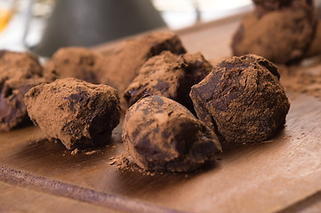 Image showing Homemade chocolate truffles