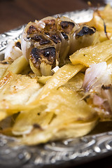 Image showing Grilled parsley and garlic in honey sauce 