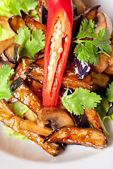 Image showing Salad from roasted eggplants
