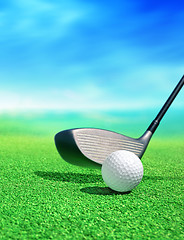 Image showing golf ball on course