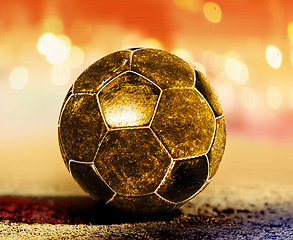 Image showing golden ball on ground