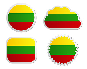 Image showing Lithuania flag labels