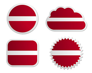 Image showing Latvia flag labels