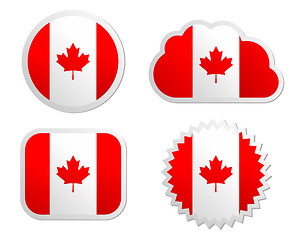 Image showing Canada flag labels