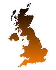 Image showing Map of United Kingdom