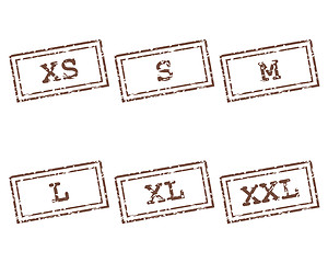 Image showing Clothing size stamps