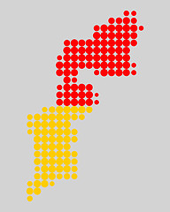 Image showing Map and flag of Burgenland