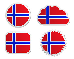 Image showing Norway flag labels