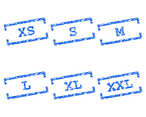 Image showing Clothing size stamps