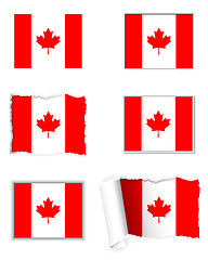 Image showing Canada flag set