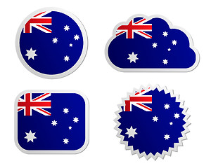 Image showing Australia flag labels