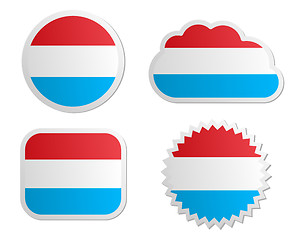 Image showing Luxembourg flag labels
