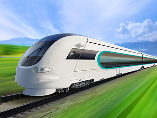 Image showing super streamlined train