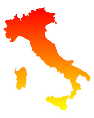 Image showing Map of Italy