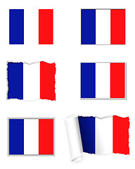 Image showing France flag set